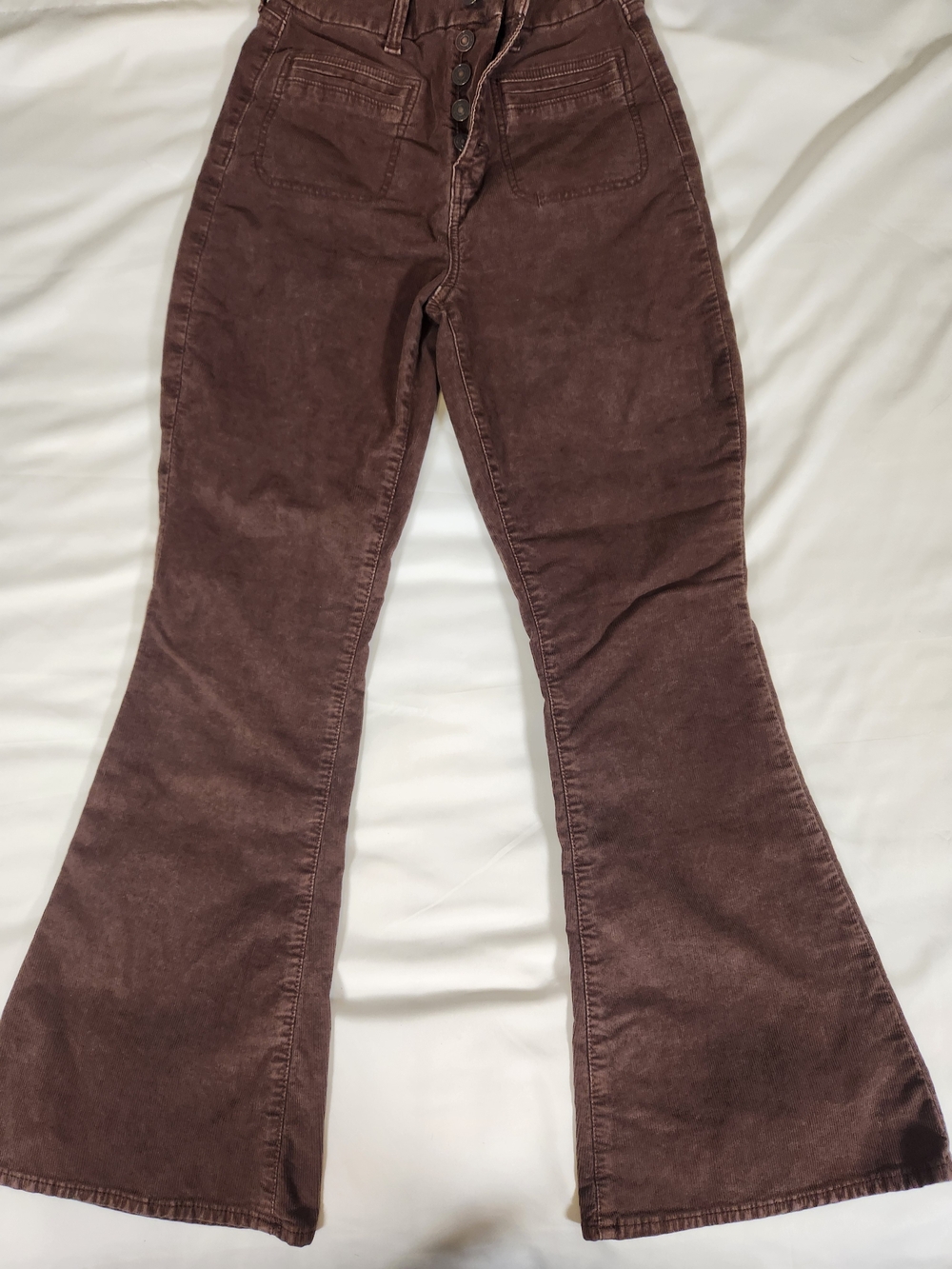 American Eagle Outfitters Brown Flared High-Rise Pants